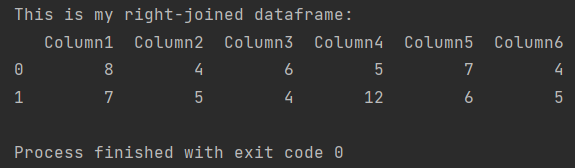 how to right join dataframe on index